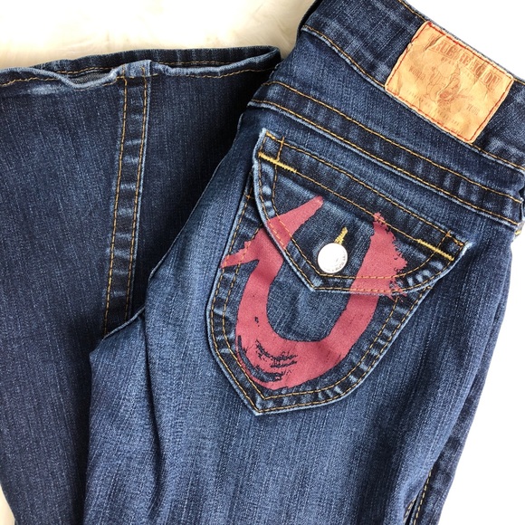 jeans with horseshoe on back pocket
